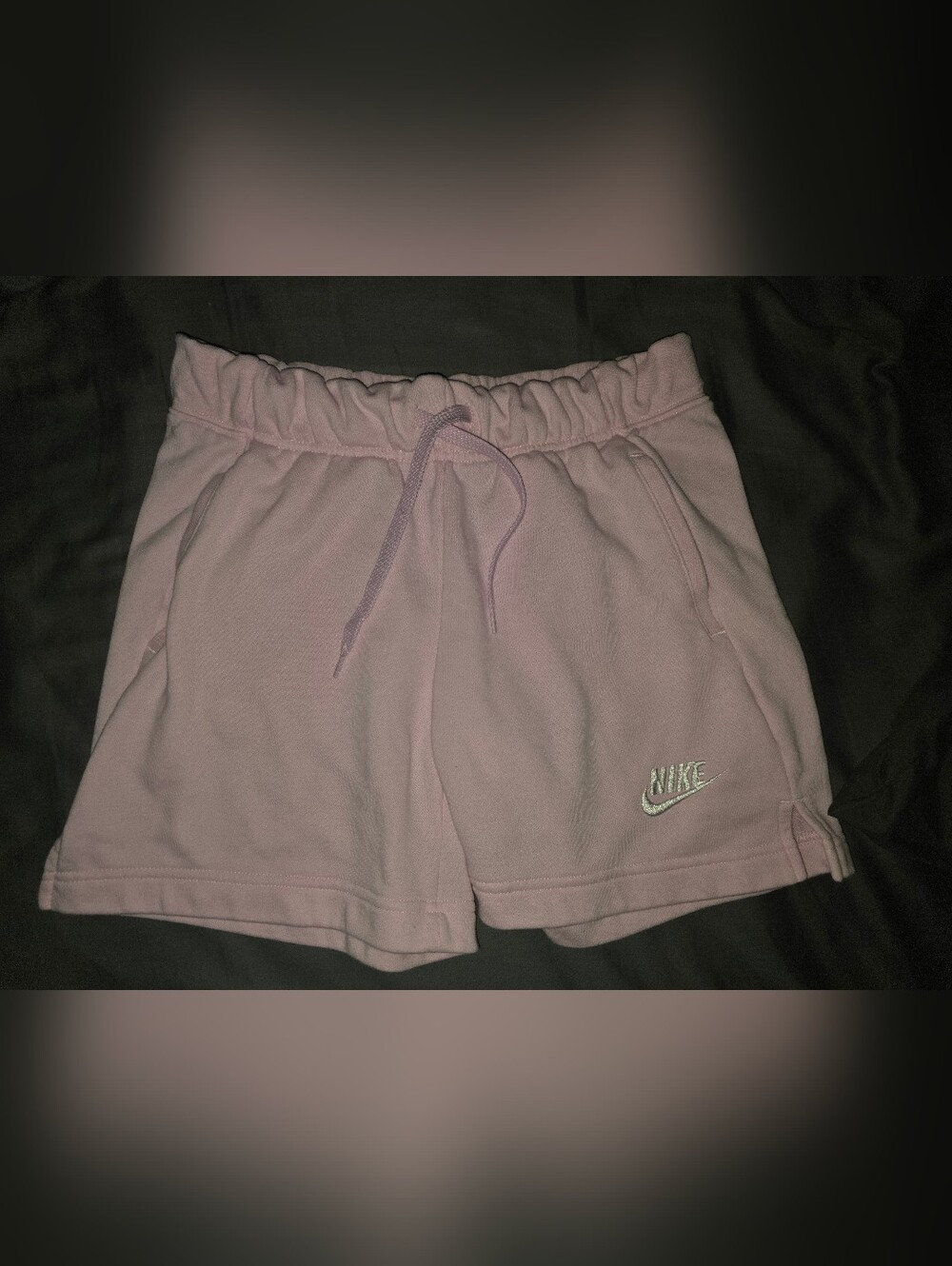 Nike Big Kids' Girls Sportswear Club Fleece Mid-Rise Shorts Pink Size XL